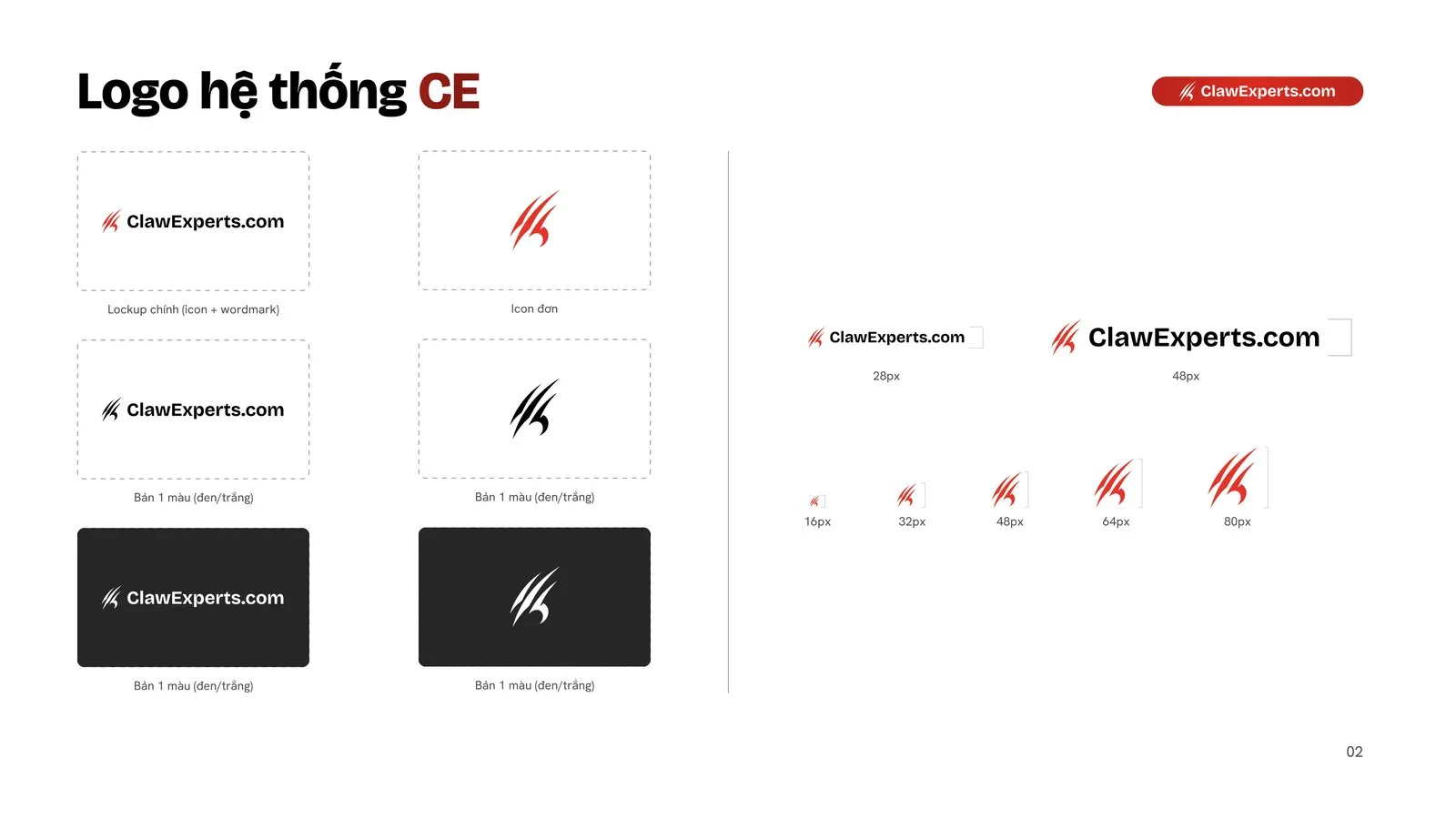 Hệ thống logo ClawExperts