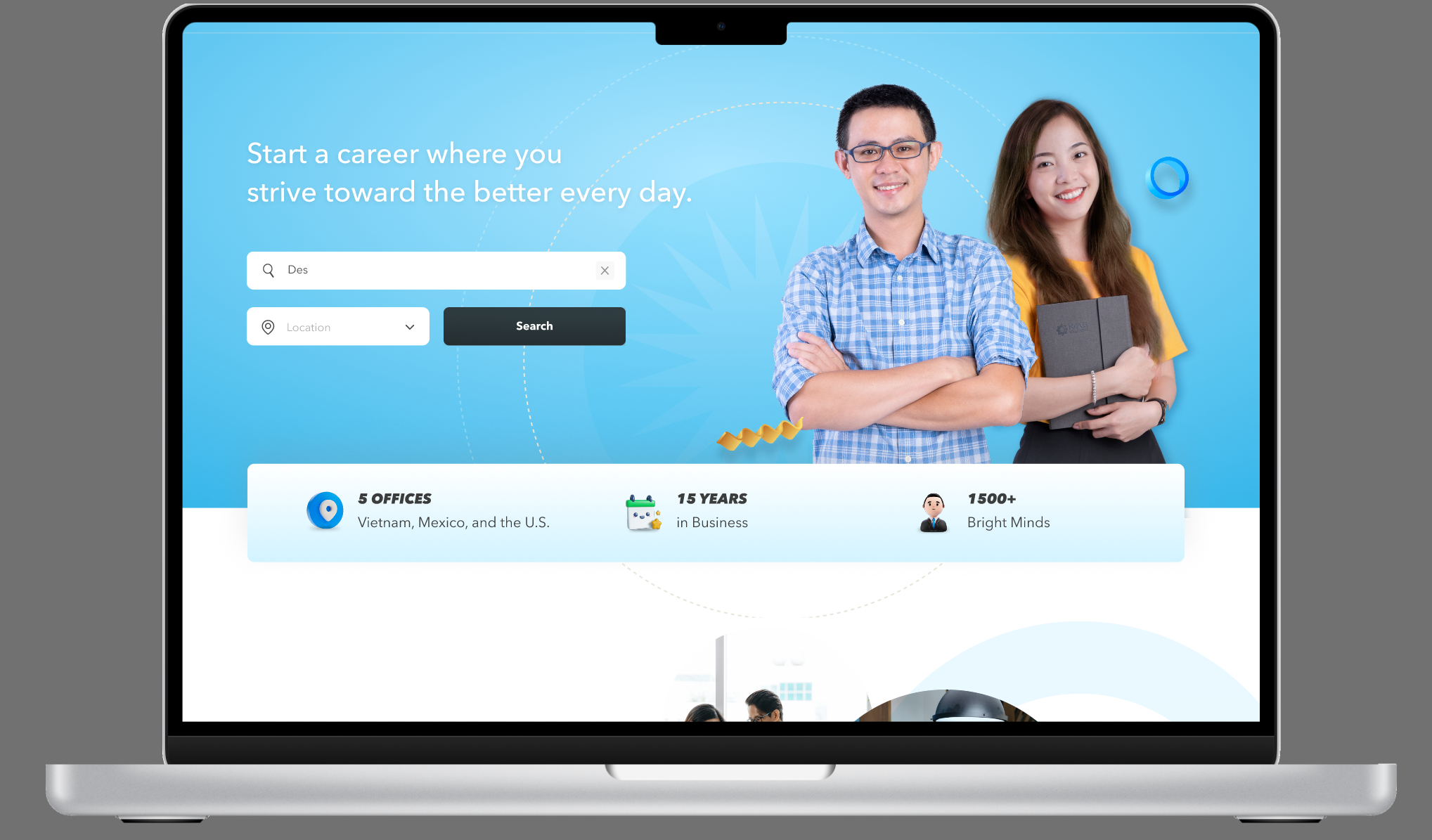 KMS Career Landing Page: UI/UX Design