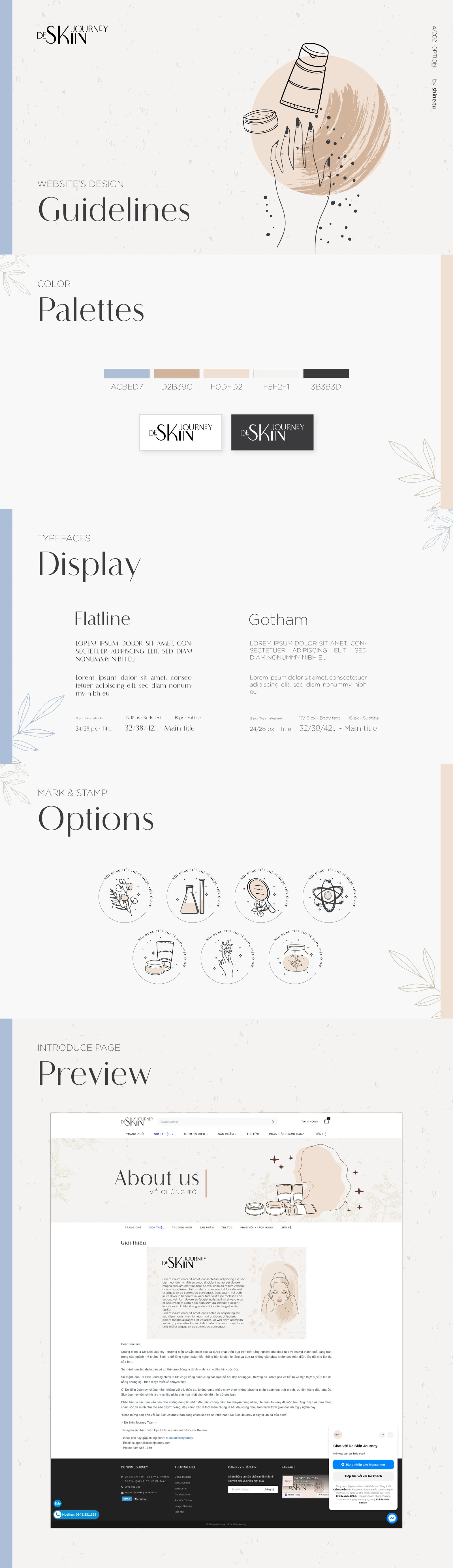 De Skin Journey: Website Renewal Guidelines